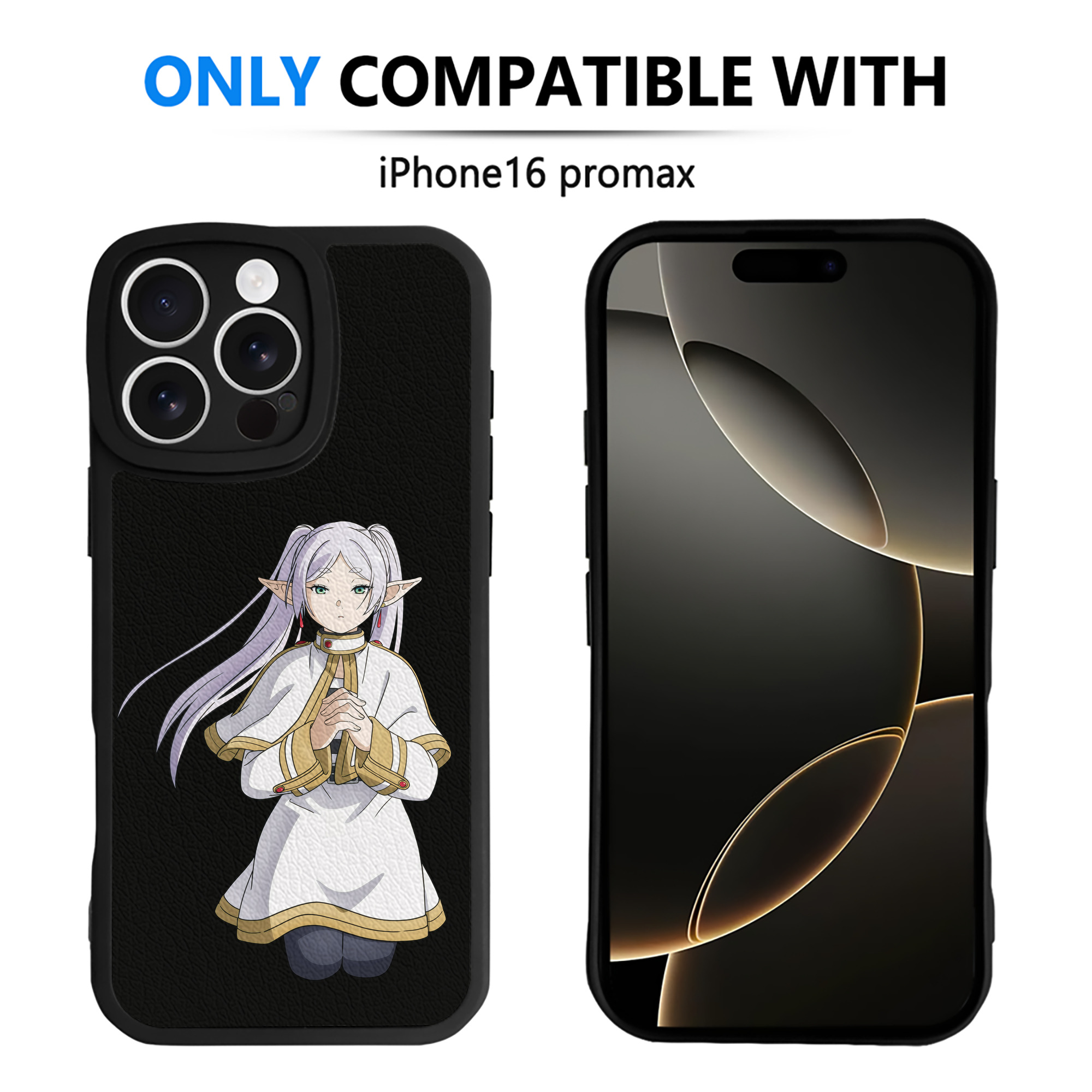 （画像用） 葬送のフリーレン Frieren 【iPhone 16シリーズ対応】シリコンスマホケース（レザー調） 材質：シリコン